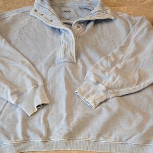 Aerie Men's Zip Up Sweater in Light Blue